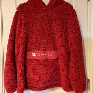 Champion Red Sherpa Hoodie (Women’s)